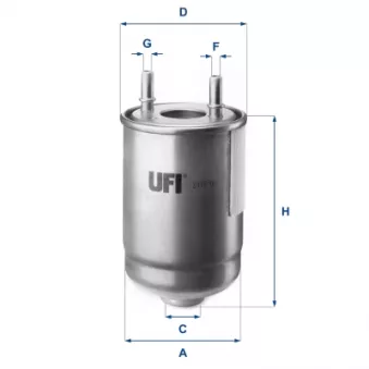 Filtre à carburant UFI OEM KL 752/5D