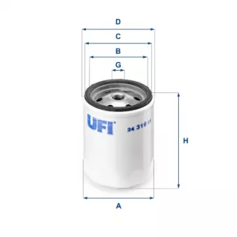 UFI 24.319.01 - Filtre à carburant