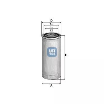 Filtre à carburant UFI 24.337.00 pour DAF 85 CF FAC 85 CF 340 - 340cv