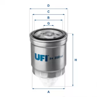 UFI 24.350.02 - Filtre à carburant
