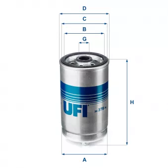 Filtre à carburant UFI 24.378.00