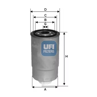 Filtre à carburant UFI OEM HDF496