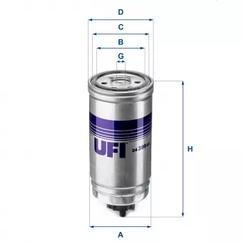 Filtre à carburant UFI OEM HDF496