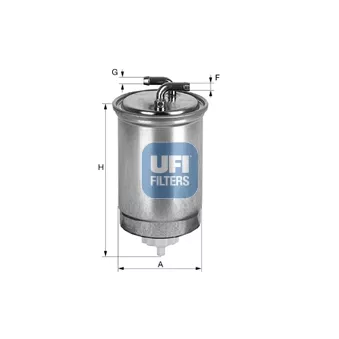 Filtre à carburant UFI OEM 16901S6FE01