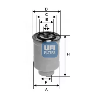 Filtre à carburant UFI OEM BSG 63-130-002