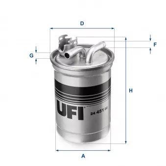 Filtre à carburant UFI OEM 8E0127401