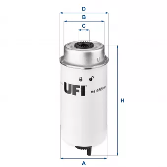 UFI 24.455.00 - Filtre à carburant