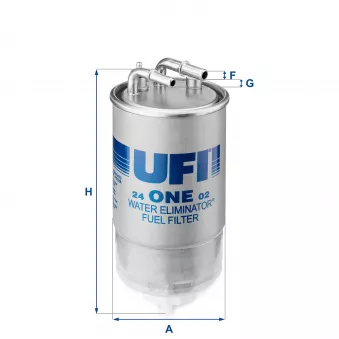 Filtre à carburant UFI 24.ONE.02 pour OPEL CORSA 1.3 CDTI - 90cv