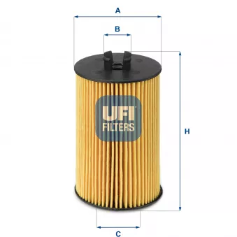 Filtre à huile UFI 25.012.00 pour OPEL CORSA 1.2 i 16V - 65cv