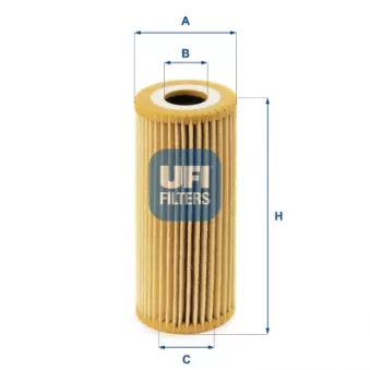 Filtre à huile UFI 25.067.00