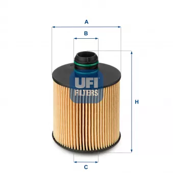 Filtre à huile UFI OEM BSG 25-140-004