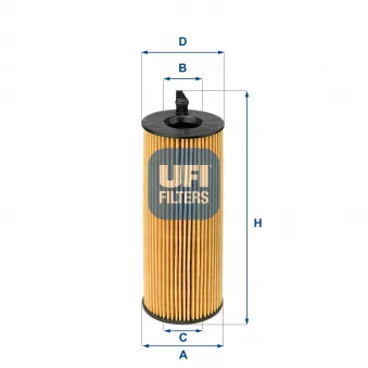 Filtre à huile UFI OEM OE 672/2A
