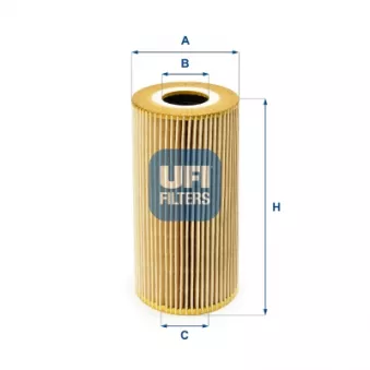 Filtre à huile UFI 25.095.00 pour MAN TGM 26,330 - 326cv