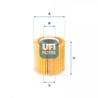 Filtre à huile UFI OEM SH 4087 P