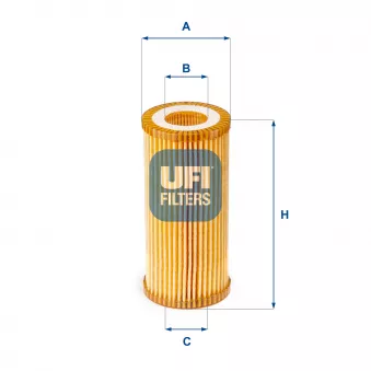 Filtre à huile UFI 25.153.00 pour VOLKSWAGEN GOLF 2.0 GTI TCR - 290cv