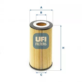 Filtre à huile UFI OEM XE562/606