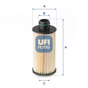 Filtre à huile UFI 25.160.00