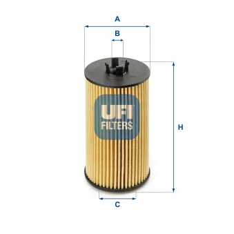 Filtre à huile UFI 25.199.00 pour MERCEDES-BENZ NG 1.6 CDTi - 136cv