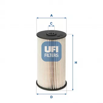 Filtre à carburant UFI OEM BFF8000