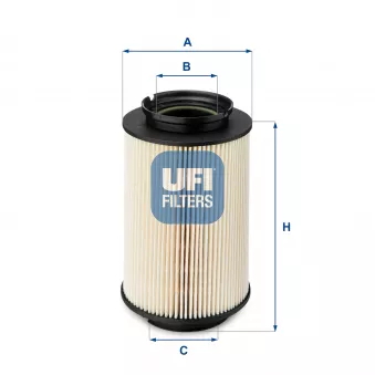 Filtre à carburant UFI OEM 1K0127434