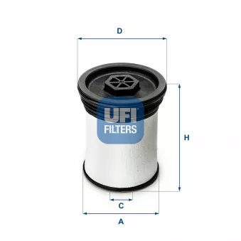 UFI 26.019.01 - Filtre à carburant