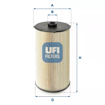 Filtre à carburant UFI 26.044.00 pour IVECO TRAKKER AD720T41 - 411cv