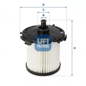 Filtre à carburant UFI OEM 30-eco084