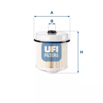 Filtre à carburant UFI 26.132.00 pour ISUZU N NMR 85L, NPR 85L - 150cv