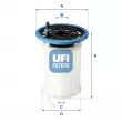 UFI 26.H2O.00 - Filtre à carburant