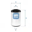 Filtre à carburant UFI [26.H2O.03]