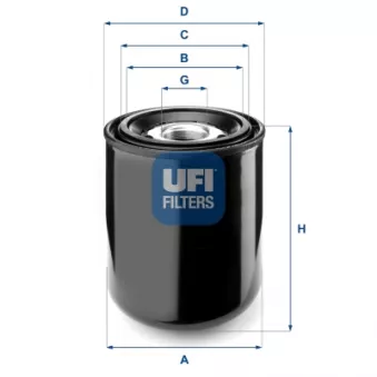 Cartouche de dessicateur, système d'air comprimé UFI 27.259.00 pour VOLVO FH12 FH 12/460 - 460cv