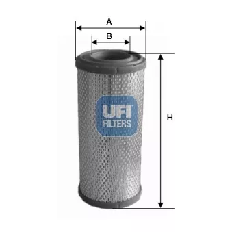 Filtre à air UFI 27.395.00 pour MAN L2000 8,163 LC, LLC, LLRC, LRC - 155cv