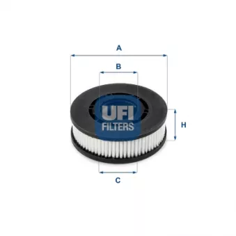 Filtre, ventilation du carter-moteur UFI 27.689.00 pour IRISBUS DAILY TOURYS 16, 19 - 146cv