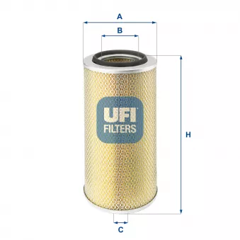 Filtre à air UFI 27.802.00 pour MAN G90 9,150 F,9,150 FL - 125cv