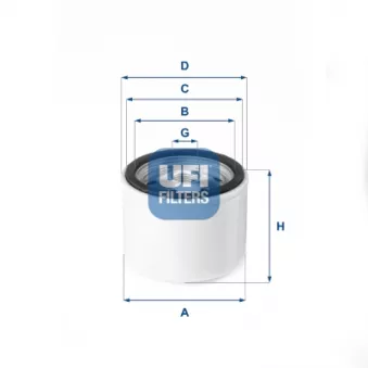 Filtre à air, turbocompresseur UFI OEM 2996238