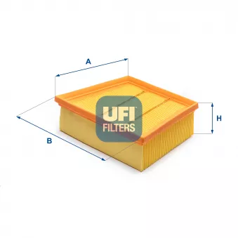 Filtre à air UFI 30.A52.00 pour FORD FIESTA 1.1 - 70cv