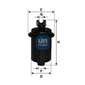 Filtre à carburant UFI OEM fff-ty-042