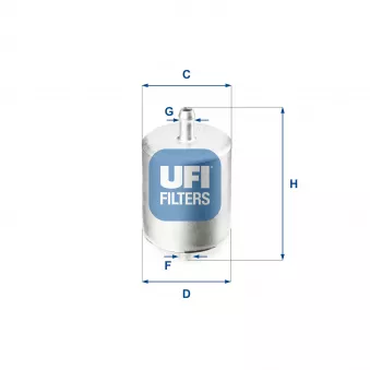 Filtre à carburant UFI 31.760.00 pour BMW K K 1 - 101cv