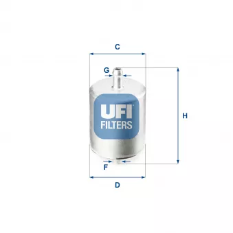 Filtre à carburant UFI 31.760.00 pour DUCATI MONSTER (300cc - 899cc) Monster 620 - 63cv