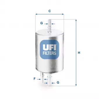 Filtre à carburant UFI OEM 4f0201511c