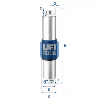 Filtre à carburant UFI OEM 4334