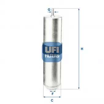 Filtre à carburant UFI OEM HDF687