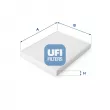 UFI 53.052.00 - Filtre, air de l'habitacle