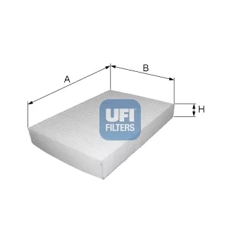 Filtre, air de l'habitacle UFI 53.058.00 pour FORD TRANSIT 2.4 DI - 90cv