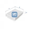 UFI 53.107.00 - Filtre, air de l'habitacle