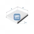 UFI 53.159.00 - Filtre, air de l'habitacle