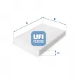 UFI 53.161.00 - Filtre, air de l'habitacle