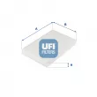 Filtre, air de l'habitacle UFI [53.242.00]