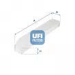 UFI 53.257.00 - Filtre, air de l'habitacle