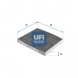 UFI 54.271.00 - Filtre, air de l'habitacle